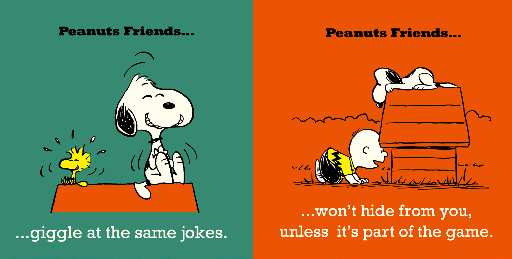 Peanuts Friends Picture Book Design Art For classic & Vintage