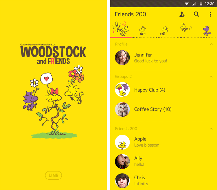 Line着せかえにスヌーピーの親友 ウッドストック が登場 株式会社テレビ東京コミュニケーションズ News Snoopy Co Jp 日本の スヌーピー公式サイト