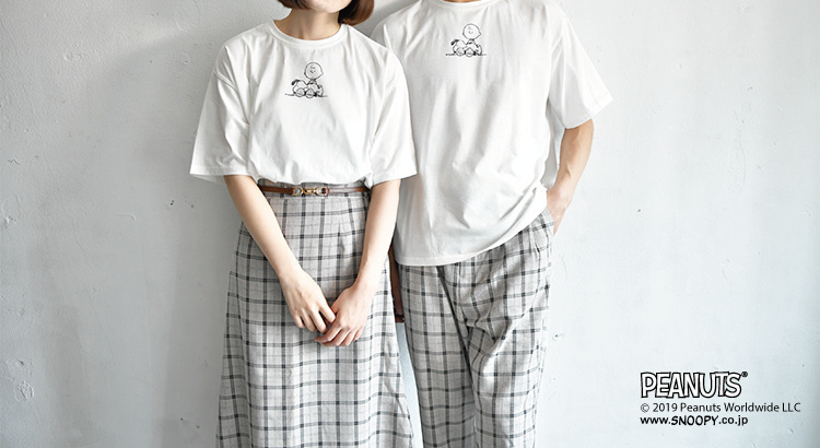 スヌーピープリントゆるtシャツ Pair Pair ペアペア News Snoopy Co Jp 日本のスヌーピー公式サイト