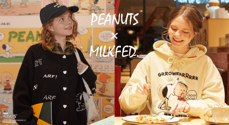 ミルクフェドコラボ】コミックアートのニットカーディガンとフーディが